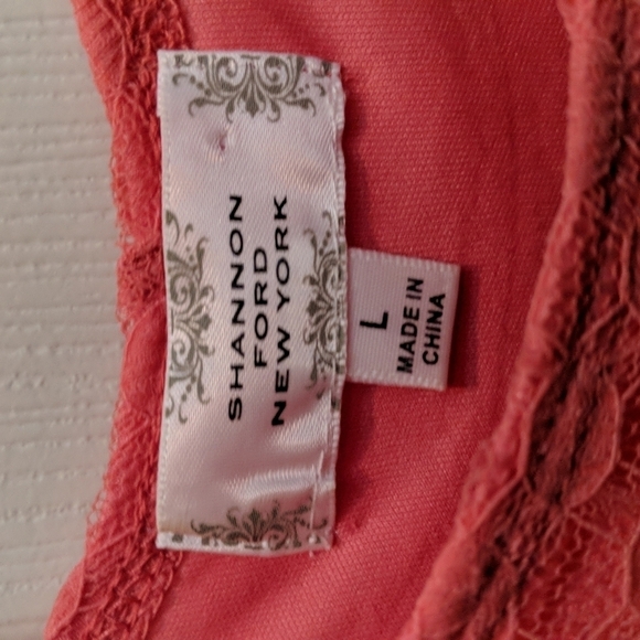 Shannon Ford New York Women's Short Sleeve Lace Top Size Large - Picture 3 of 6